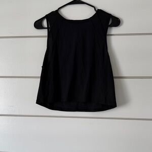 lululemon athletica Black cropped sculpt tank Top